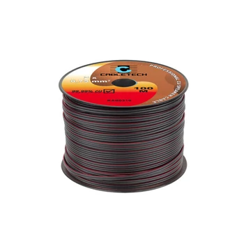 KAB0310-M Réz hangszórókábel, fekete 2x0,75mm2, /méter