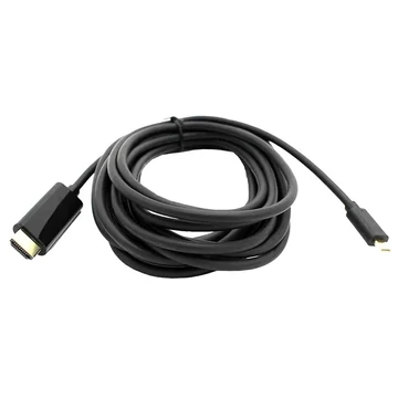 KOM0984A-5 USB Type-C dugó - HDMI dugó kábel, 5m