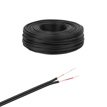 2RCA kábel fekete 2x3mm /méter