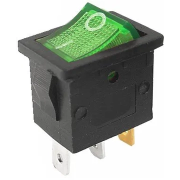 PRK0020T-D12V Billenőkapcsoló, zöld színű IRS-701DC 12V termékdíj fizetve