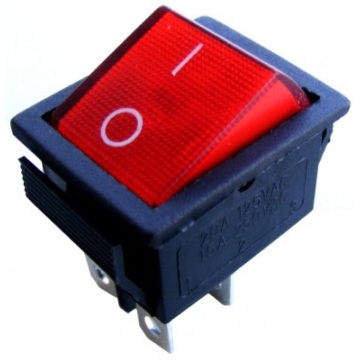 PRK0006T-B Billenőkapcsoló, kétállású ON-OFF, piros, 250V 15A, MK-521AC