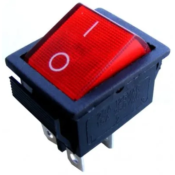 PRK0006T-B Billenőkapcsoló, kétállású ON-OFF, piros, 250V 15A, MK-521AC
