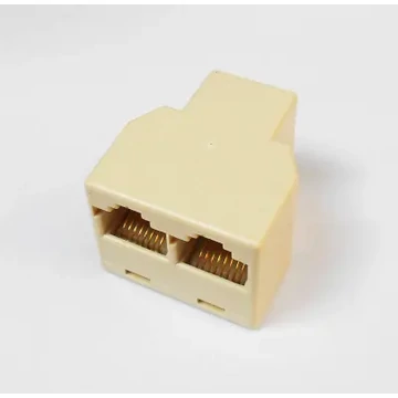 TEL0022-2A RJ45 elosztó, aljzat - aljzat (x2)