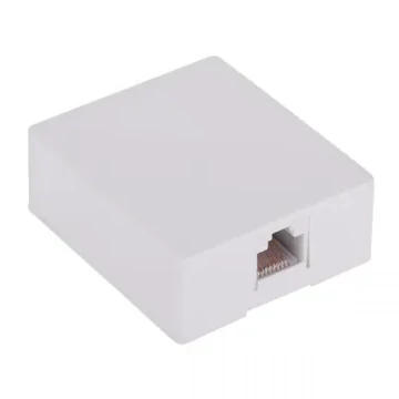 TEL0016A RJ45 (8P8C) falialjzat, fehér