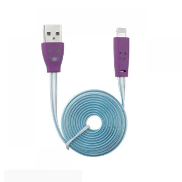 GSM0562 RGB LED-es USB kábel Iphone 5G/5S/5C-hez lila színű