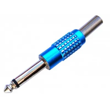 WTY0019-C 6,3mm mono jack dugó, kék színű