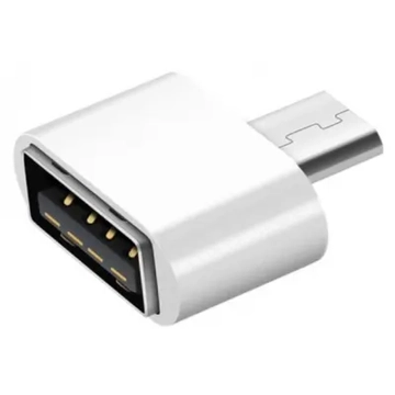 ZLA0628F Micro USB dugó - USB aljzat, fehér színű OTG