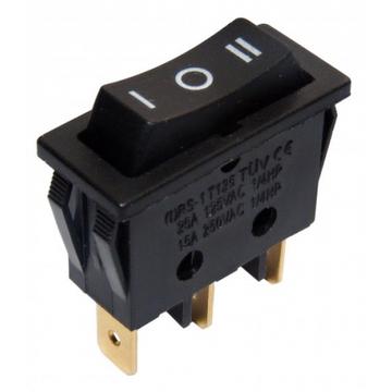 PRK0048A Billenőkapcsoló háromállású ON-OFF-ON,Fekete 250V 10A SR-38