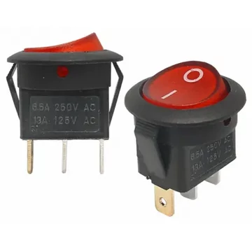 PRK0002B-1 Billenőkapcsoló,Kétállású ON-OFF, piros 250V 6A