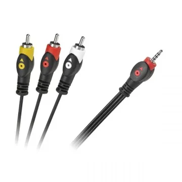 KPO2851L-1,5 3,5mm Jack dugó (4pólusú) - 3 RCA dugó 1,5m