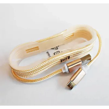 GSM1000G USB - Type C USB kábel szövet borítással, fém csatlakozóval, arany 1,5m