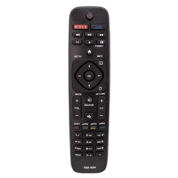PIL6124 RM-494 Utángyártott távirányító PHILIPS ANDROID SMART TV-hez, NETFLX