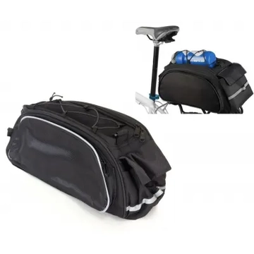 BIC0001 Kerékpár csomagtartóra rögzíthető táska, fekete színű 40x16cm