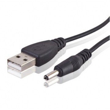 KOM5011A USB DC kábel, 3,5x1,35mm csatlakozóval, 0,6m