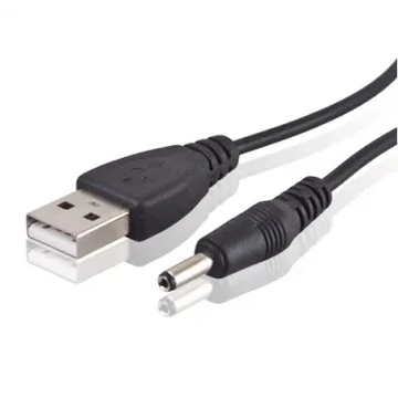 USB DC kábel, 3,5x1,35mm csatlakozóval, 0,5m