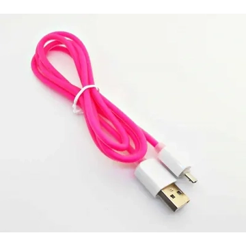 ML0801R Micro USB kábel, rózsaszín, 1m