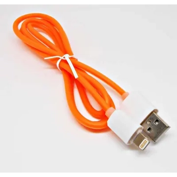 ML0802N USB kábel iPhone 5/6/7/8/X-hez (lightning kábel) narancs színű 1m