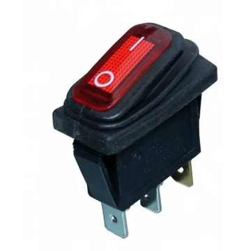PRK0005PM-B12V Pormentes billenőkapcsoló, piros színű 12V DC