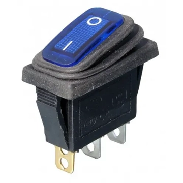 PRK0005PM-C12V Pormentes billenőkapcsoló, kék színű 12V DC
