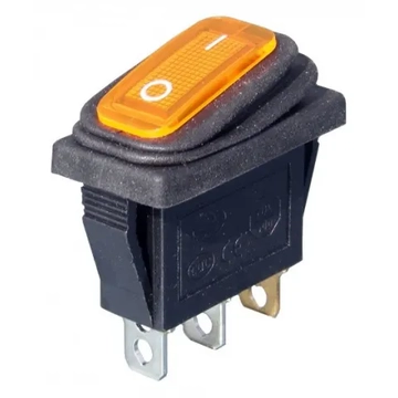 PRK0005PM-E12V Pormentes billenőkapcsoló, sárga színű 12V DC