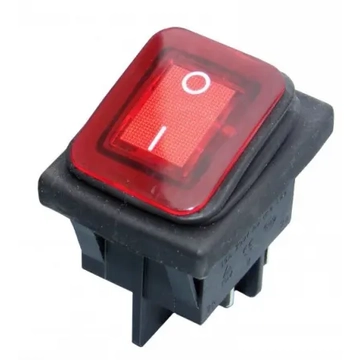 PRK0008PM-B Pormentes billenőkapcsoló,kétállású ON-OFF, piros, 12V