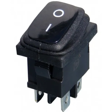 PRK0114PM-A Pormentes billenőkapcsoló, fekete színű 250V 6A AC, 4PIN
