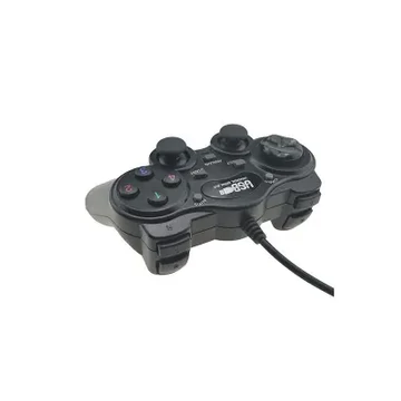 KOM0217B Dual vibration USB gamepad, fekete színű USB2.0