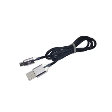 ML0801B-LED Micro USB kábel, RGB led világítással, fekete színű, 1m