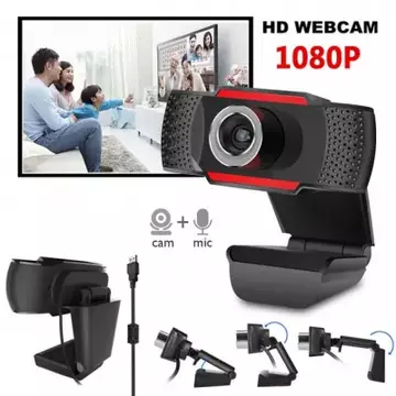 COM0229 Webkamera, fekete színű Full HD, beépített mikrofon