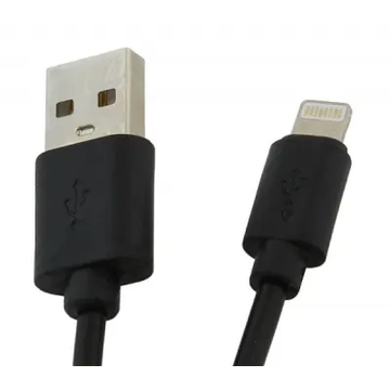 GSM0477 USB kábel iPhone/iPad-hez, (lightning kábel) fekete színű 1m