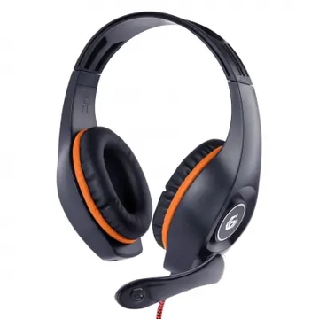 COM0230C Gembird GAMER mikrofonos fejhallgató, narancs/fekete színű (4pin jack)