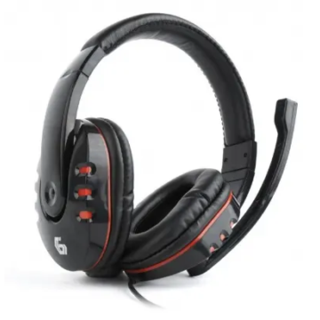 COM0233 Gembird GAMER mikrofonos fejhallgató, piros/fekete színű GHS-402