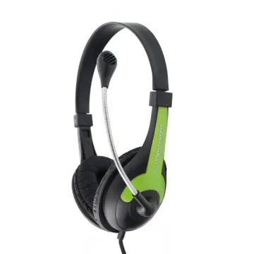 COM0235B Esperanza ROOSTER mikrofonos fejhallgató, zöld/fekete színű
