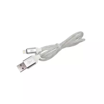 ML0802W-LED USB kábel iPhone/iPad-hez, (lightning kábel)RGB LED, fehér színű 1m