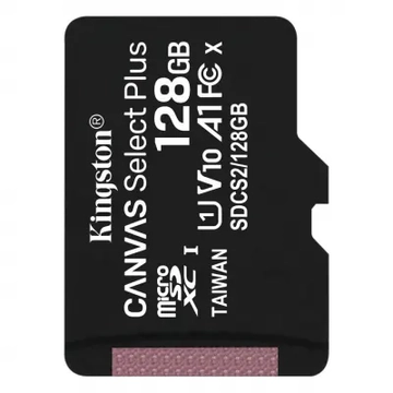 COM0307-128 Kingston Micro SD kártya 128GB CL10, 100MB/s adapter nélkül