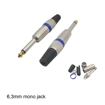 6,3mm mono jack dugó fém