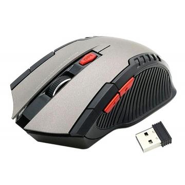 KOM0747D Vezeték nélküli GAMER optikai egér, szürke színű 1600dpi