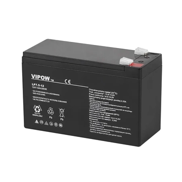 BAT0214 Zselés akkumulátor 12V 7.5Ah VIPOW