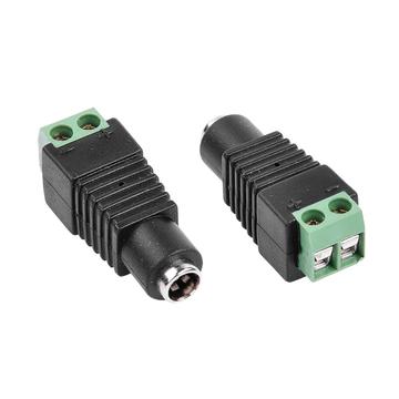 GNI0510 Szerelhető DC aljzat kábelre, műanyag, csavarható 5,5x2,1mm