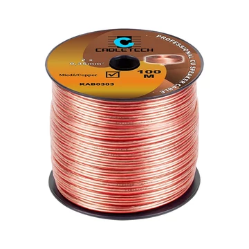 KAB0303 Réz hangszórókábel, transzparens 2x0,35mm2, 100m/tekercs