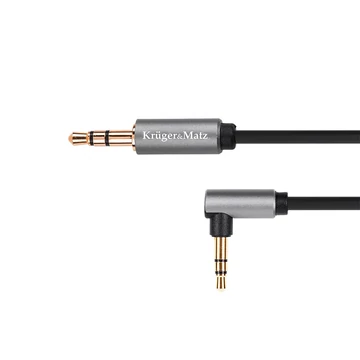 KM1232 Krüger&Matz 3,5mm jack dugó - dugó kábel 1m (egyenes-pipa)