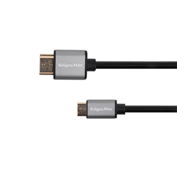 KM1237 Krüger&Matz HDMI dugó - Mini HDMI dugó kábel, 1,8m