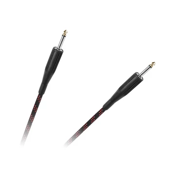KPO2758-5 6,3mm MONO Jack dugó - dugó kábel, szövet borítással 5m