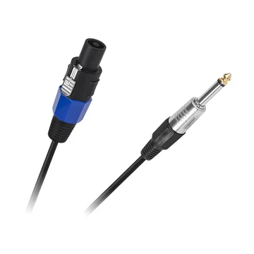 KPO2759-5 Hangszóró kábel, 6,3mm mono jack dugó-speakon dugó, 2x1,5mm2 CU, 5m