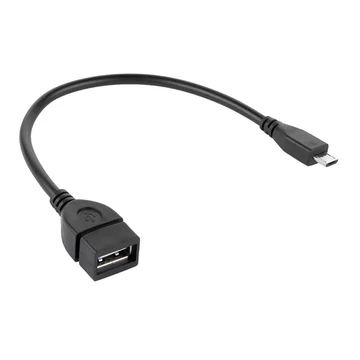 KPO2908 USB kábel, USB aljzat - micro USB dugó, OTG, 20cm