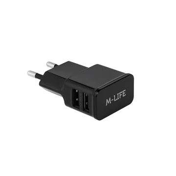 ML0951 USB hálózati töltő, DUAL 5V 2A M-LIFE
