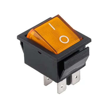 PRK0006E Billenőkapcsoló, kétállású ON-OF, sárga, 250V 16A,  IRS-201-1A