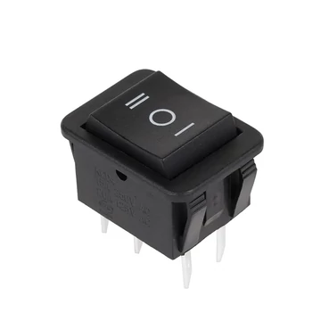 PRK0097 Pillanatkapcsoló háromállású ON-OFF-ON, fekete 250V 16A  SW-C1572AL