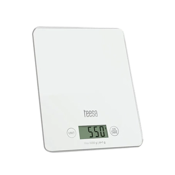 TSA0804W Digitális konyhai mérleg fehér, üveg, max. 5kg