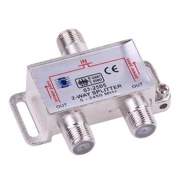 ZLA0635 Koax kábel elosztó, splitter, F csatlakozós, 2 kimenet, 5-2450MHz